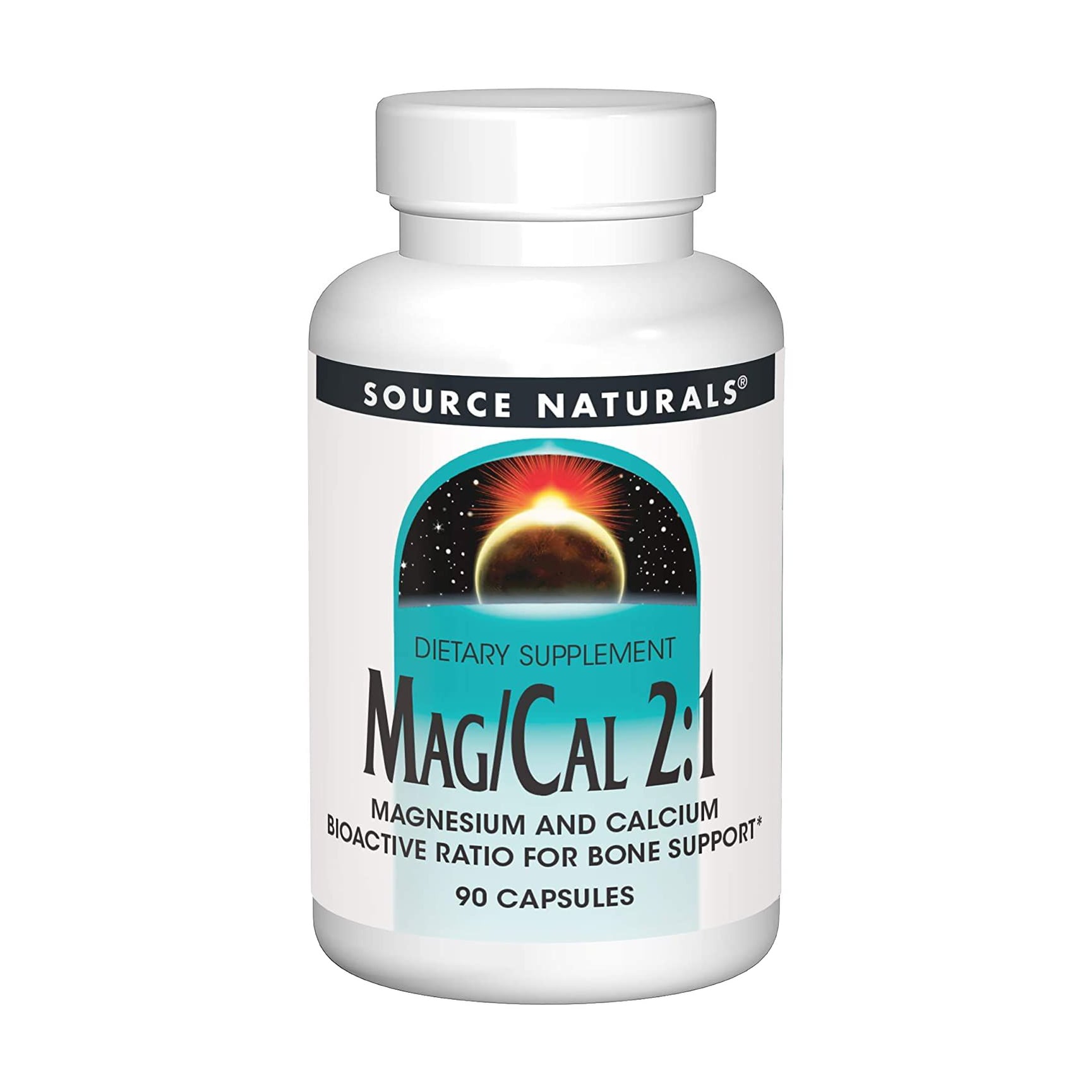 Магній та кальцій Source Naturals Mag/Cal 2:1, 370 мг, 90 капсул